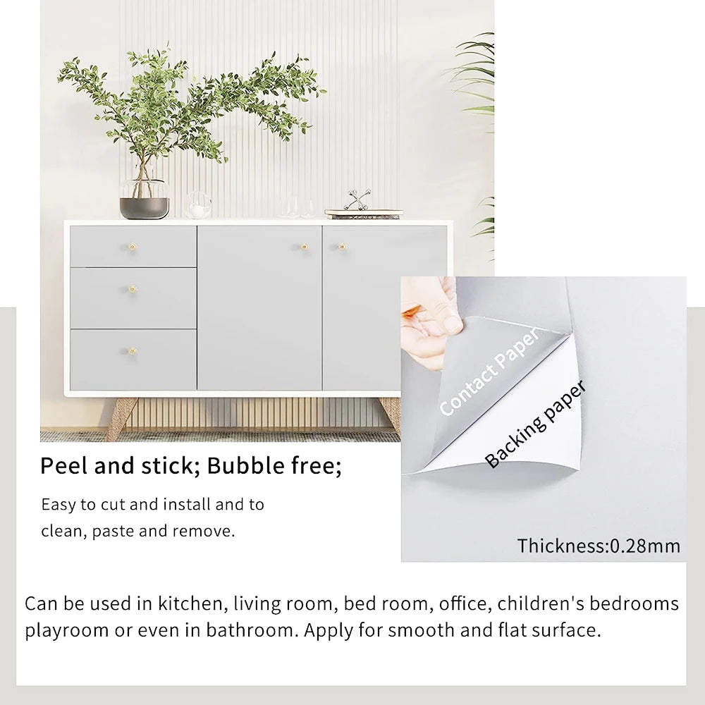Matte PVC Waterproof DIY Self Adhesive Vinyl Wallpaper Kitchen Cabinet Desktop Contact Paper Wall Sticker Home Decor Wall in Rol