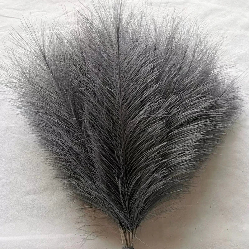 10pcs Artificial Pampas Grass Simulation Feather Wedding Props Reed Home Decor Supplies Table Colorful Pampas Grass 시뮬레이션 풀