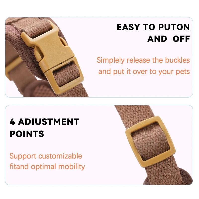 Explosion-proof and reflective pet chest strap vest-style dog chest strap anti-lost adjustable chest strap