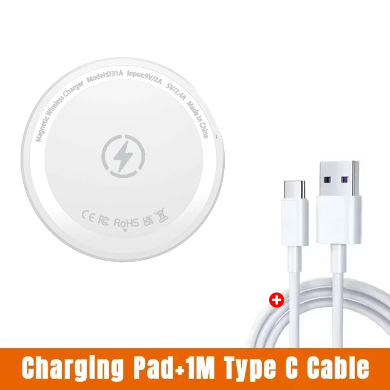 Magnetic Wireless Charger Pad Stand For Magsafe iPhone 17 16 Pro Max 15 14 13 12 Airpods 4 Pro 3/2 Magnet Fast Charging Station