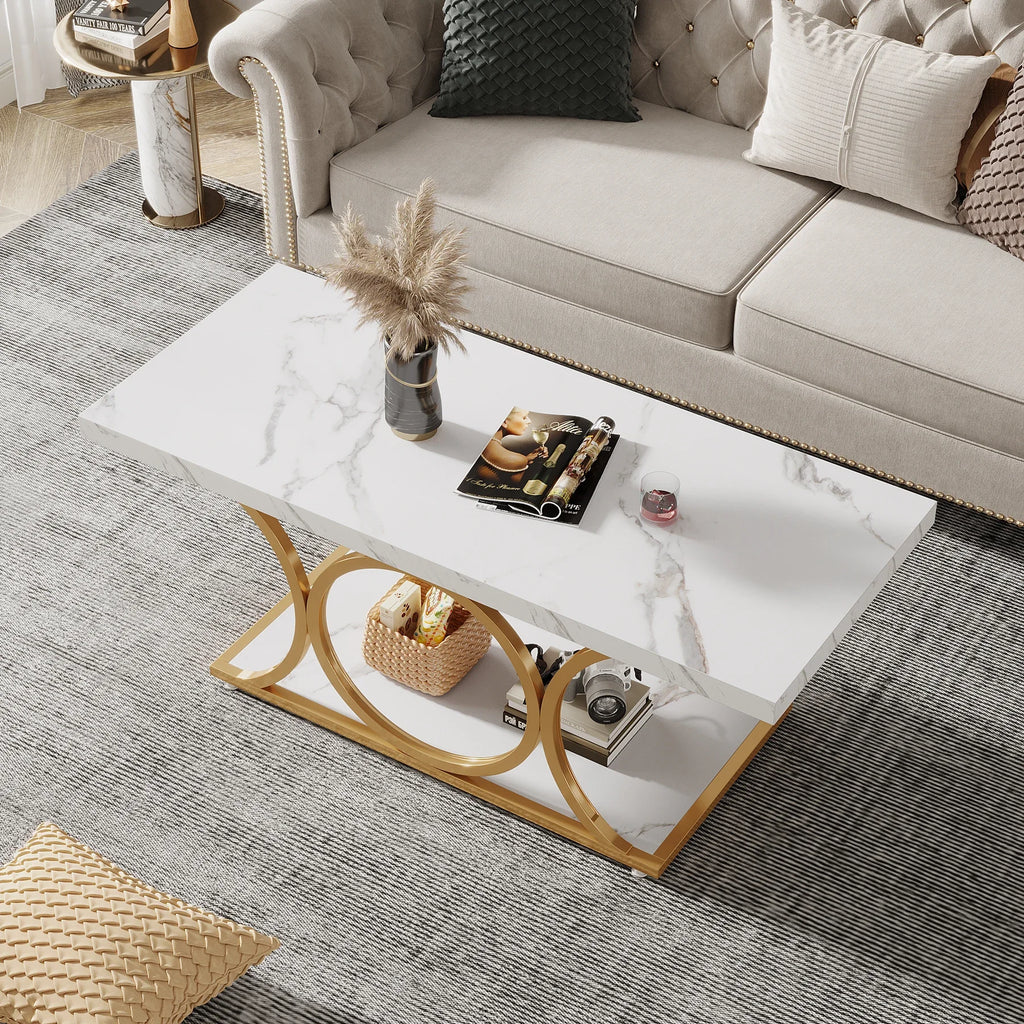 Tribesigns Rectangle Coffee Table Wood