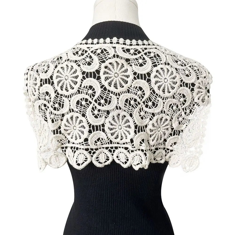 Solid Color Knitted Shawl High-quality Women Ladies Casual Fake Collar Summer Female Scarf