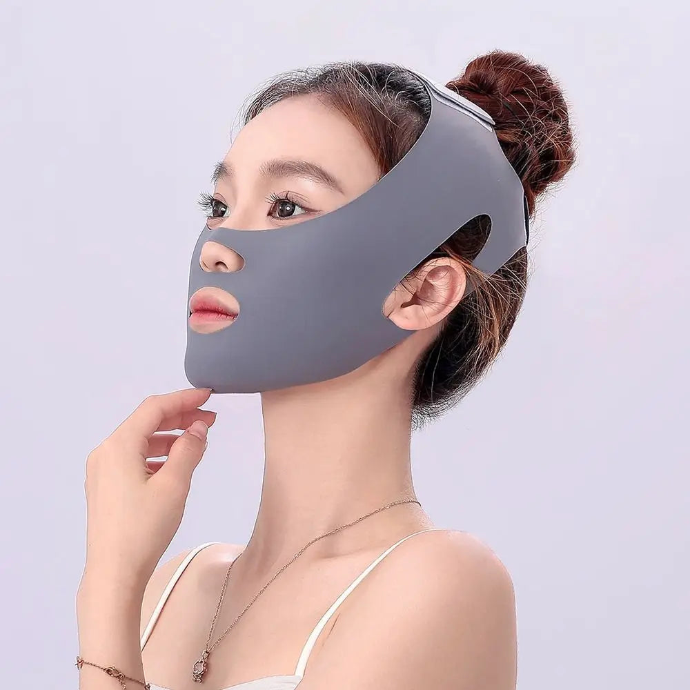 Adjustable Face Sculpting Sleep Mask Elastic Slimming Strap Lifting Tightening Mask Breathable Skin Care V Line Shaping Mask