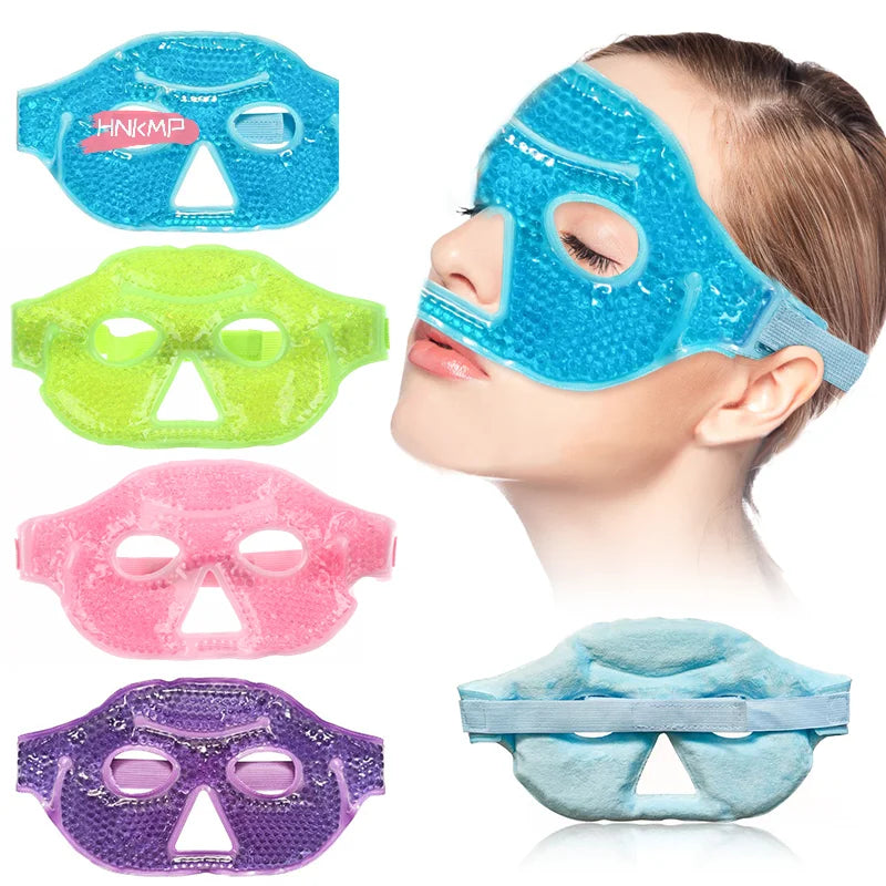 Reusable Cooling Eye Mask with Gel Beads - Cold Eye Compress for Puffy Eyes Stress Relief Dry Eye Relief SPA Skin Care Tool