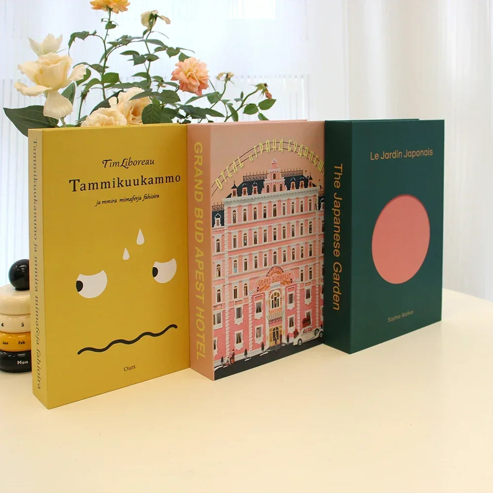 3Pcs Foldable Fashion Fake Books Living Room Decoration Designer Books Coffee Table Ornaments Club Hotel Room Villa Prop Books