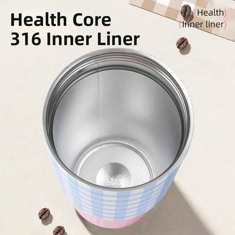 Portable Thermos Cup Gift For Woman Girl Cute Tumbler 750ML Water Bottle 316 Stainless Steel Vacuum Thermos Bottle Insulated