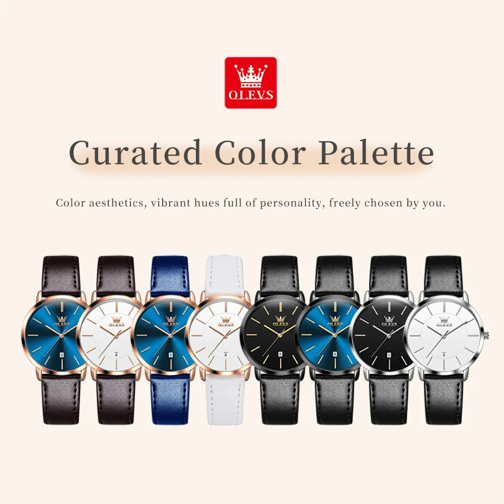 OLEVS Woman Watch Minimalist Fashion Ultra Thin 6.5mm Waterproof