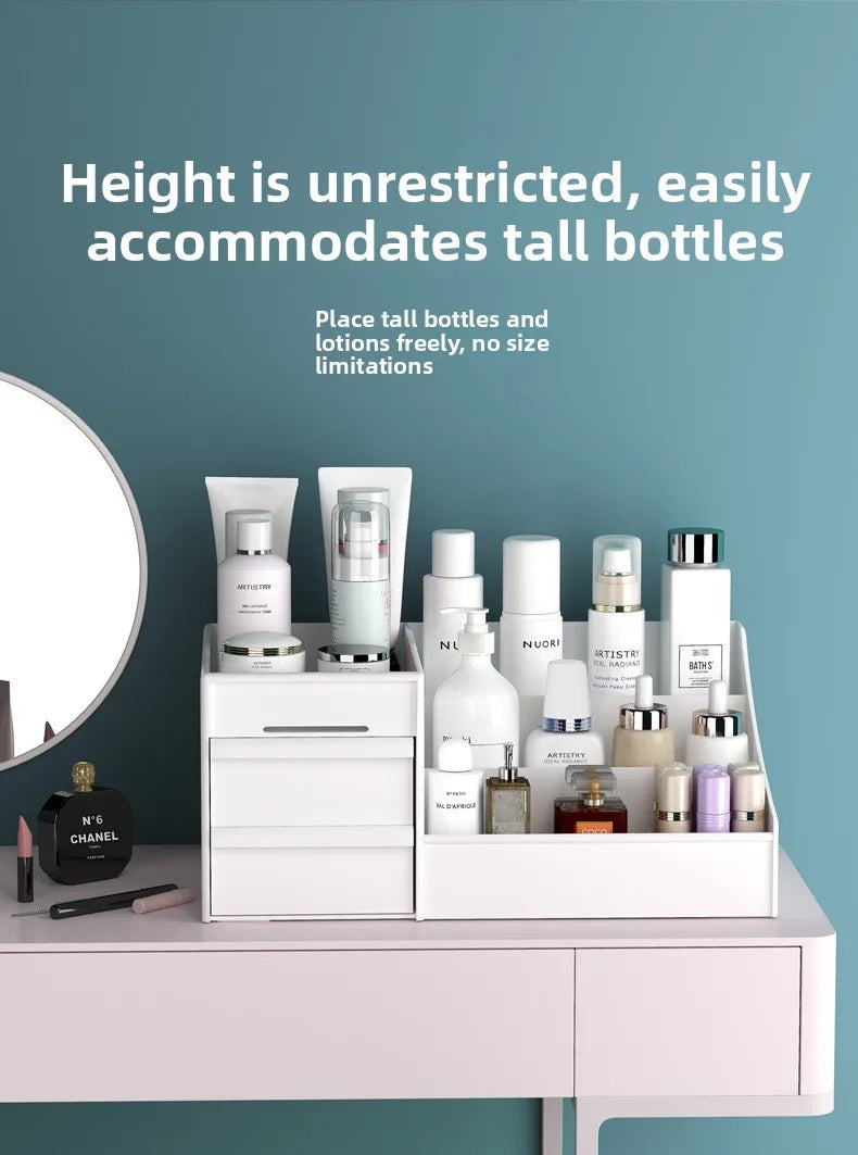 Plastic Drawer Style Makeup Storage Organizer Cosmetic Storage Box Classification Rack Bathroom Bedroom Desk Organizer