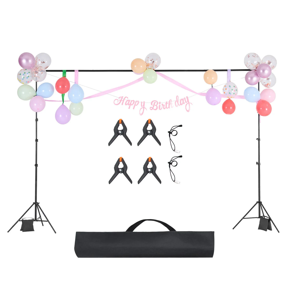 SucceBuy Backdrop Stand Adjustable Photo Backdrop Kit Heavy Duty