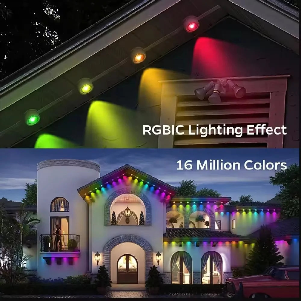 15M USB Permanent Outdoor Lights Smart Rgbic LED Eaves