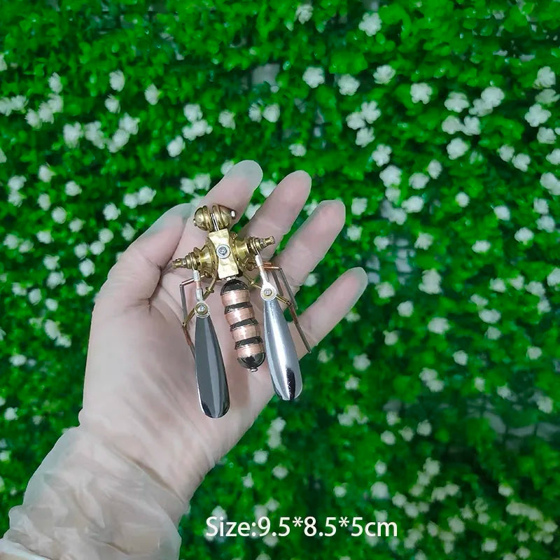 Steampunk mechanical insect big pocket insect model handmade metal creative crafts ornament personalized gift