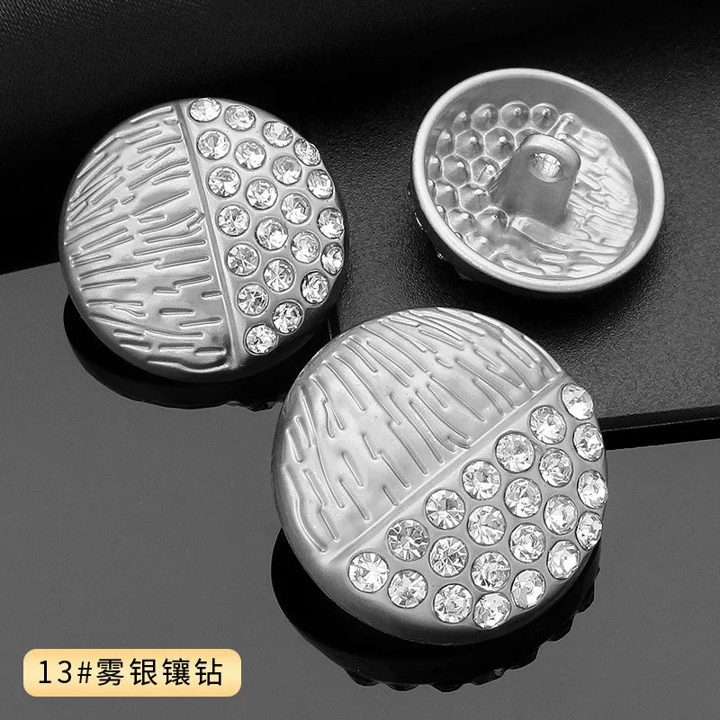 Vintage Gold Black Round Metal Shank Buttons for Diy Craft Handmade Clothing Coat Suit Sweater Scrapbooking Sewing Supplies