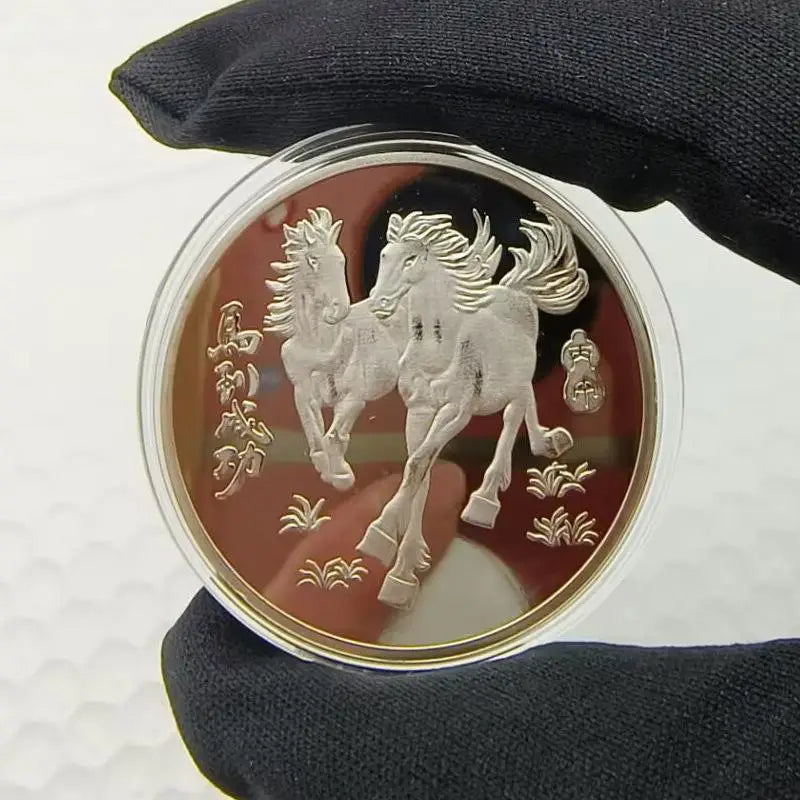 1PC  Metal Collection 2026 New Year Souvenir 40mm Chinese Coins Lucky Animal Horse Collectible Coins