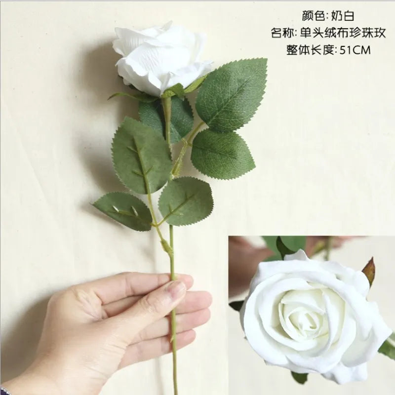 5/10pcs Artificial Flowers Silk Rose Hom Decor Wedding Bridal Bouquet Outdoor Garden Arch Accessory Valentine's Day Diy Gift Box