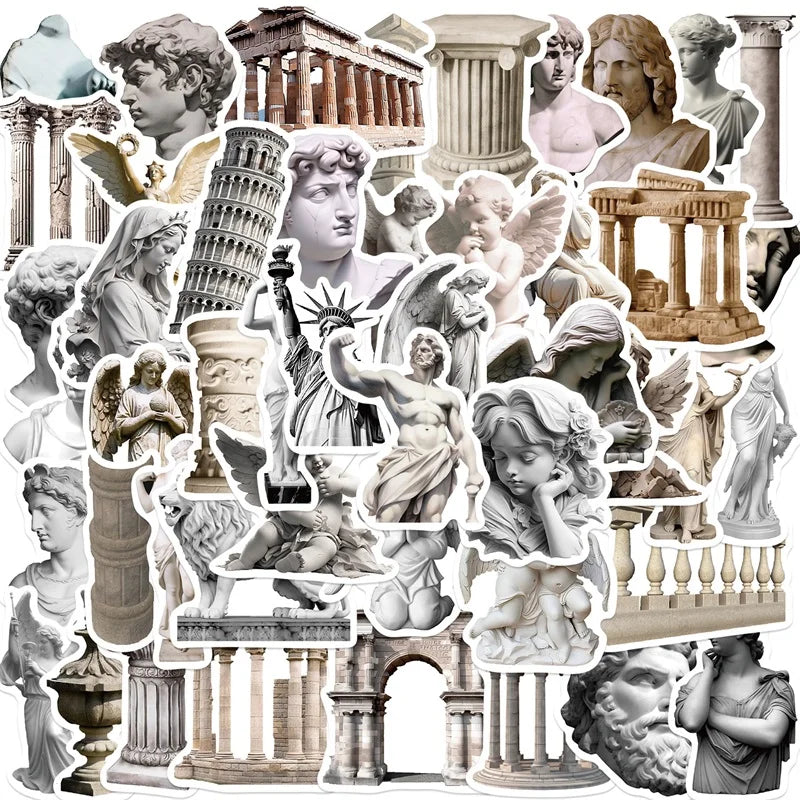 10/30/50PCS Vintage Art Statue PVC Sticker Aesthetic Hand Accounting  Children's Decoration Scrapbooking Stationery Supplies