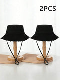 Unisex Y2K Style Fringed Bucket Hat