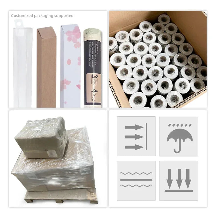 Retro Floral Light Yellow Floral Wallpaper Self-adhesive Home Decor Waterproof Flower Wallpaper PVC Furniture Cabinet Sticker