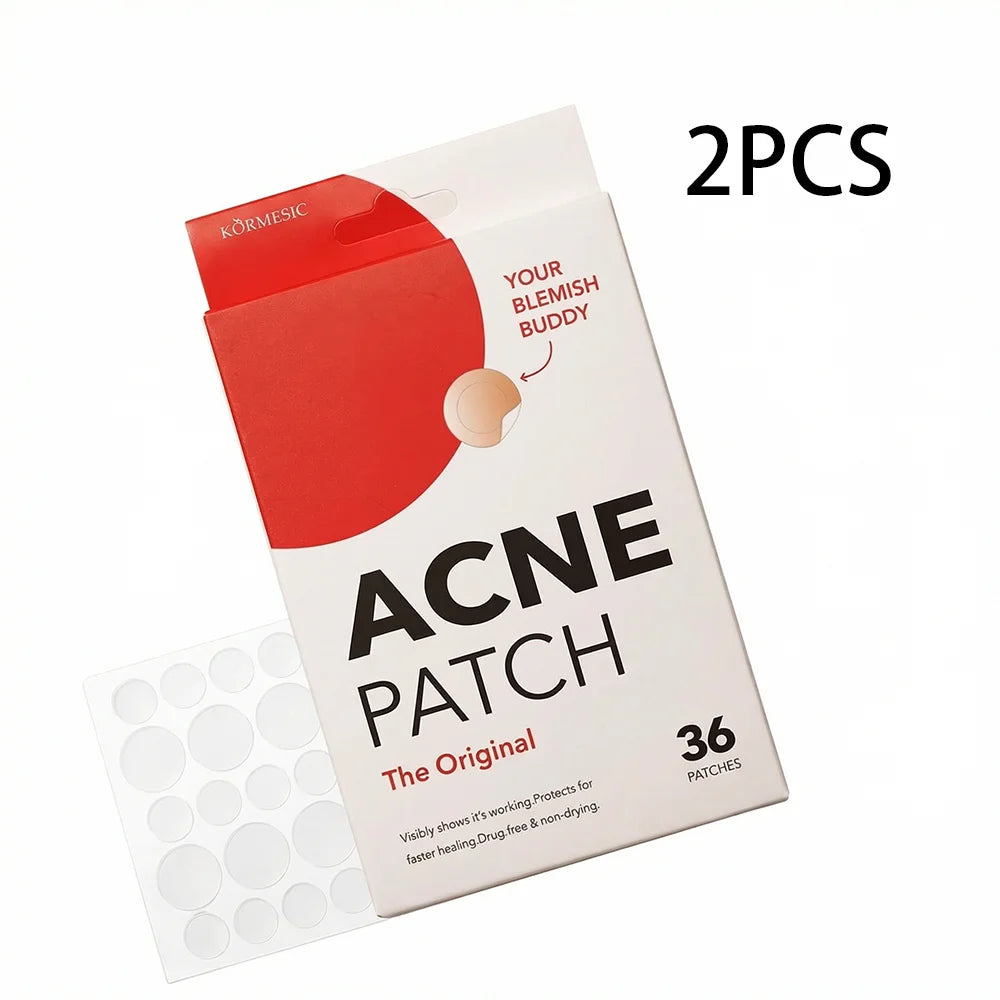 36pcs Hydrocolloid Acne Patches Invisible Pimple Patches for Face Absorb Pus Oil Reduce Redness Zit Stickers All Day Invisible