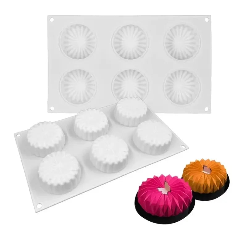 3D Round French Mousse Cake Silicone Baking Mold Chocolate Jelly Dessert Decoration Tool Tray Home Baker Useful Kitchen Tool