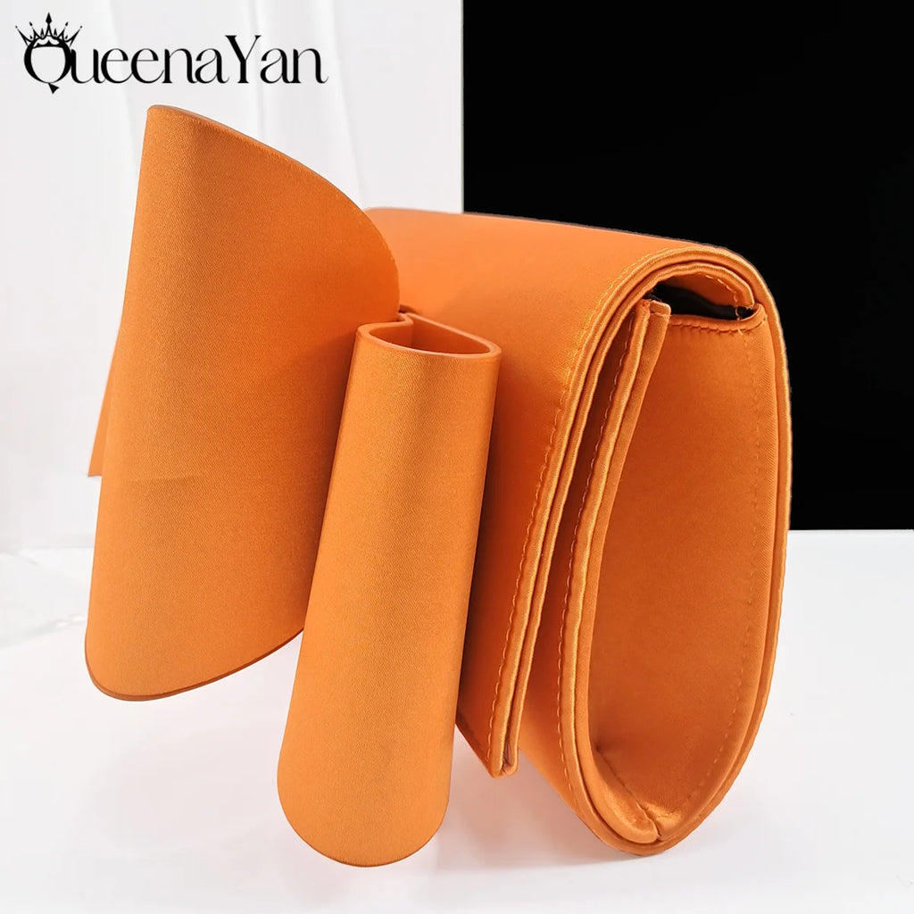 Italian Design Large Butterfly Knot Bag with Opening High