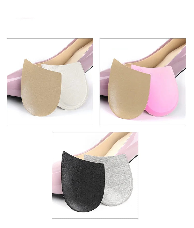 Heel Pad For Men Women Leather O-shaped Orthopedic Insoles