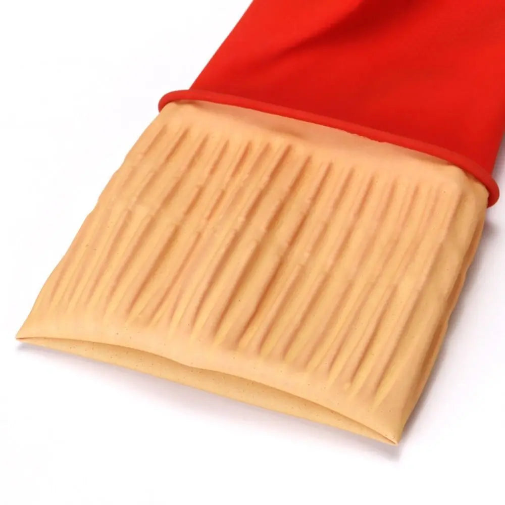 1 Pair Heavy Duty Rubber Gloves with Extra Long Cuffs Safety Gauntlet Car Washing Gloves For Dish Washing Household Cleaning