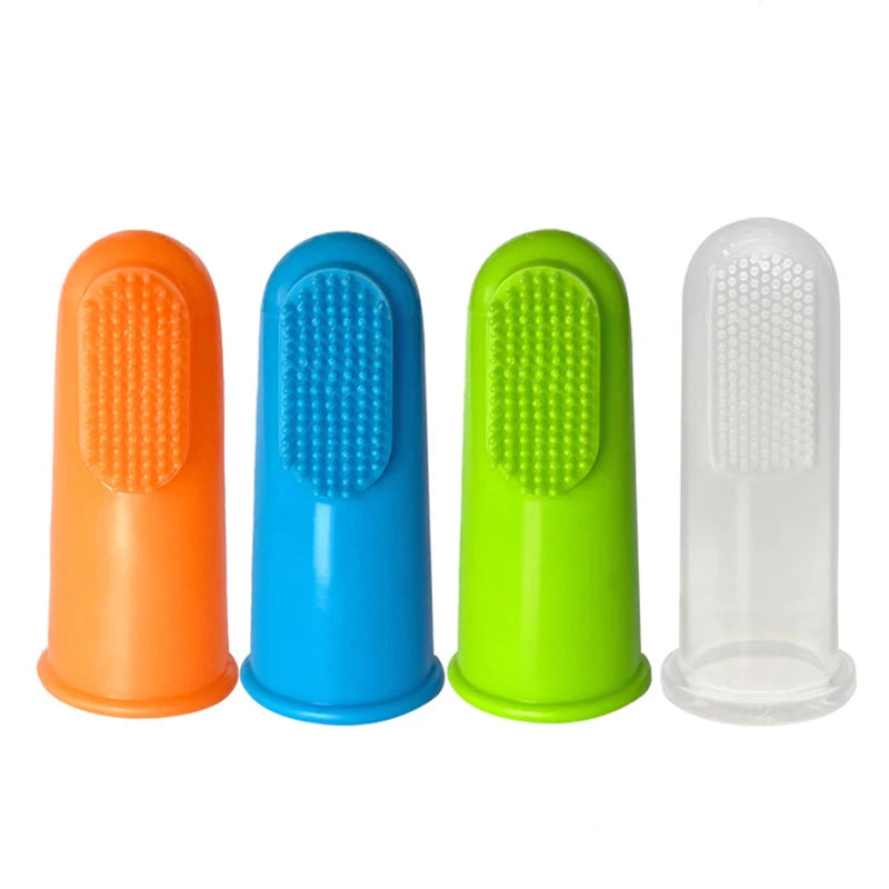 Pet Silicone Finger Cots Toothbrush Cats Dogs Brushing Dog Pet