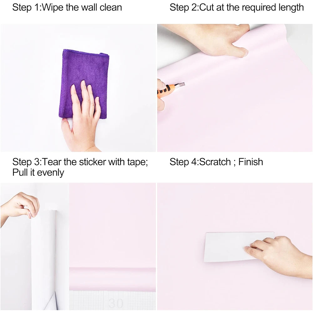 Matte PVC Waterproof DIY Self Adhesive Vinyl Wallpaper Kitchen Cabinet Desktop Contact Paper Wall Sticker Home Decor Wall in Rol