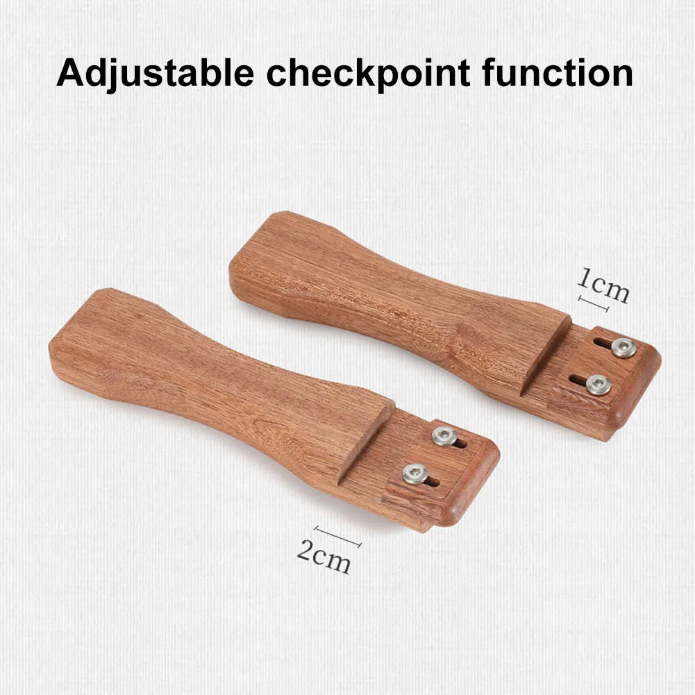 Outdoor Grill Pan Handle Anti Scald Solid Wooden BBQ Handle Bayonet Adjustable Heat Resistant Insulated Grip Replacement