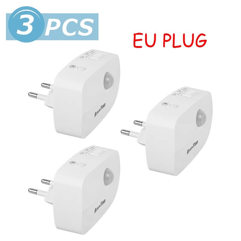 LED Night Light Motion Sensor Night Lamp Room Decor Lamp Bedside Led Lamp With EU Plug Led Lights For Closet Bedroom Home Decor