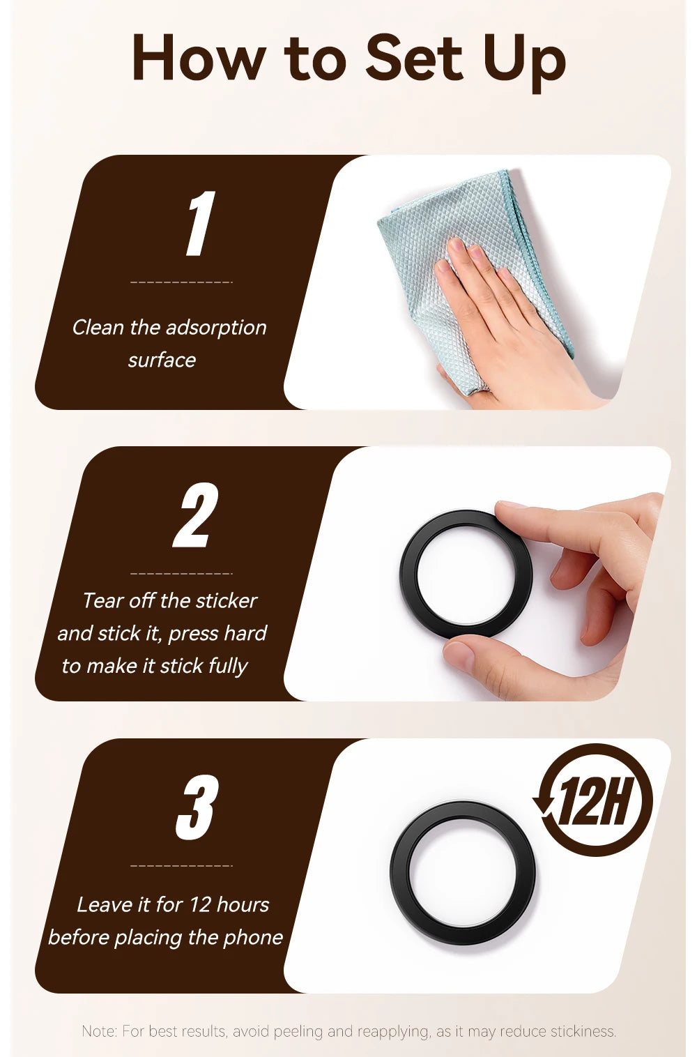Essager Magnetic Metal Ring for iPhone 16 15 14 MagSafe Magnet for Android Phones Plate Sticker Rings For Wireless Charger Stand