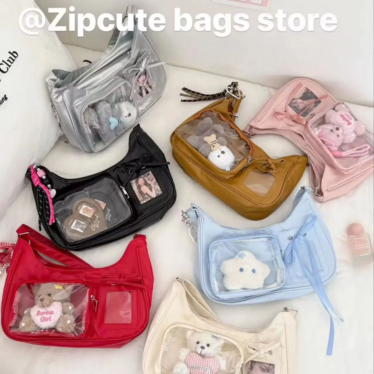 Y2K Harajuku Shoulder Bag Women Korean Transparent Ita Bag School
