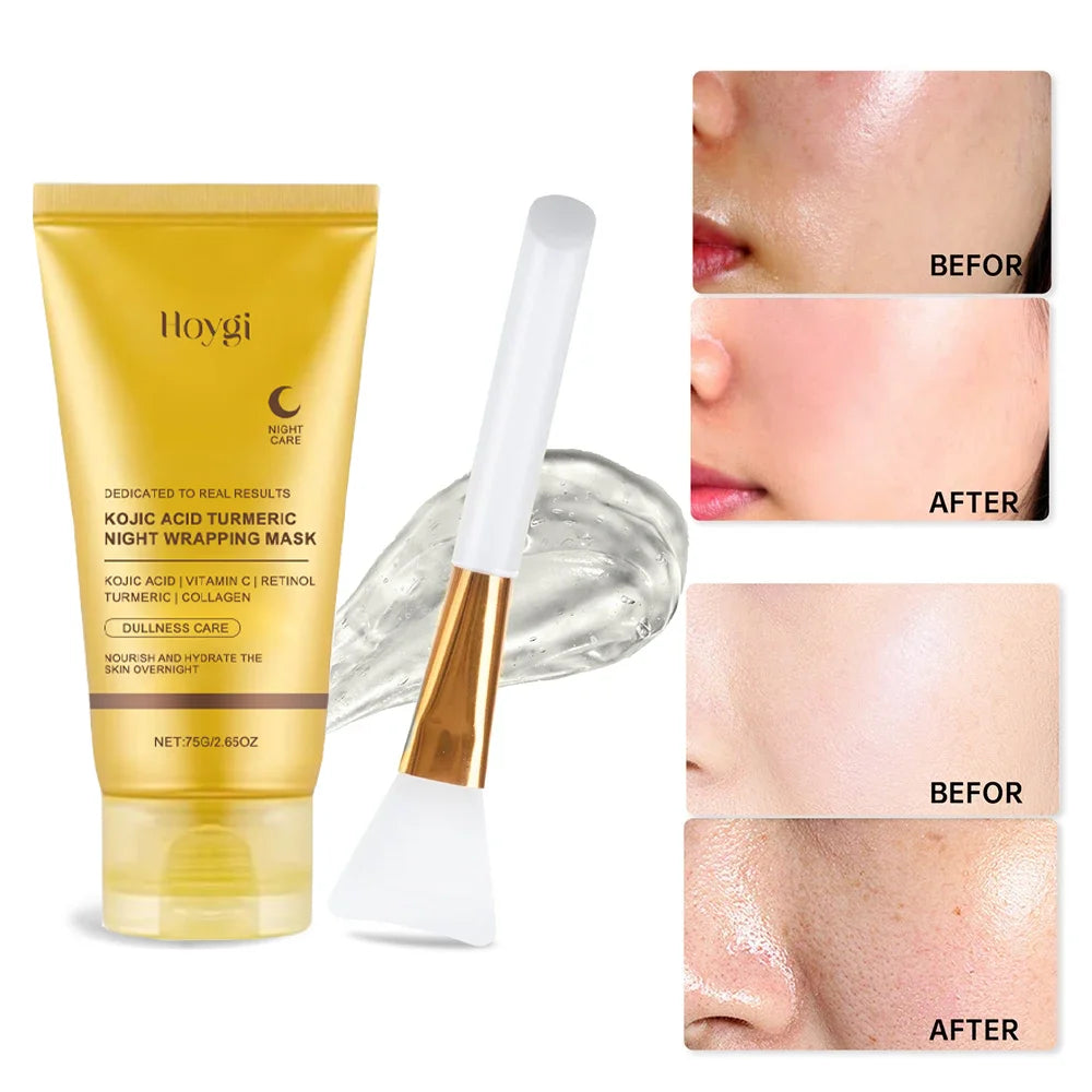 Turmeric Deep Collagen Mask Peel Off Mask Face Anti Wrinkle Lifting Korean Skin Care Masks Skin Firmnes For Nighttime Care