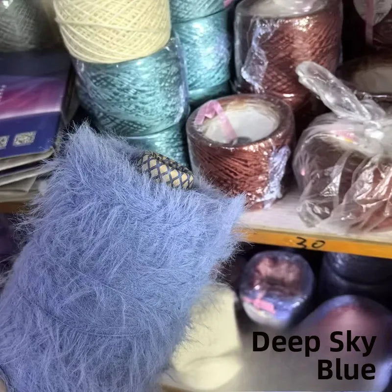 Long Hair  Fur Yarn 500g Simulation Smooth Soft Non Shedding Woolen Sweater Hat Yarn for Hand Knitting Winter Fashion