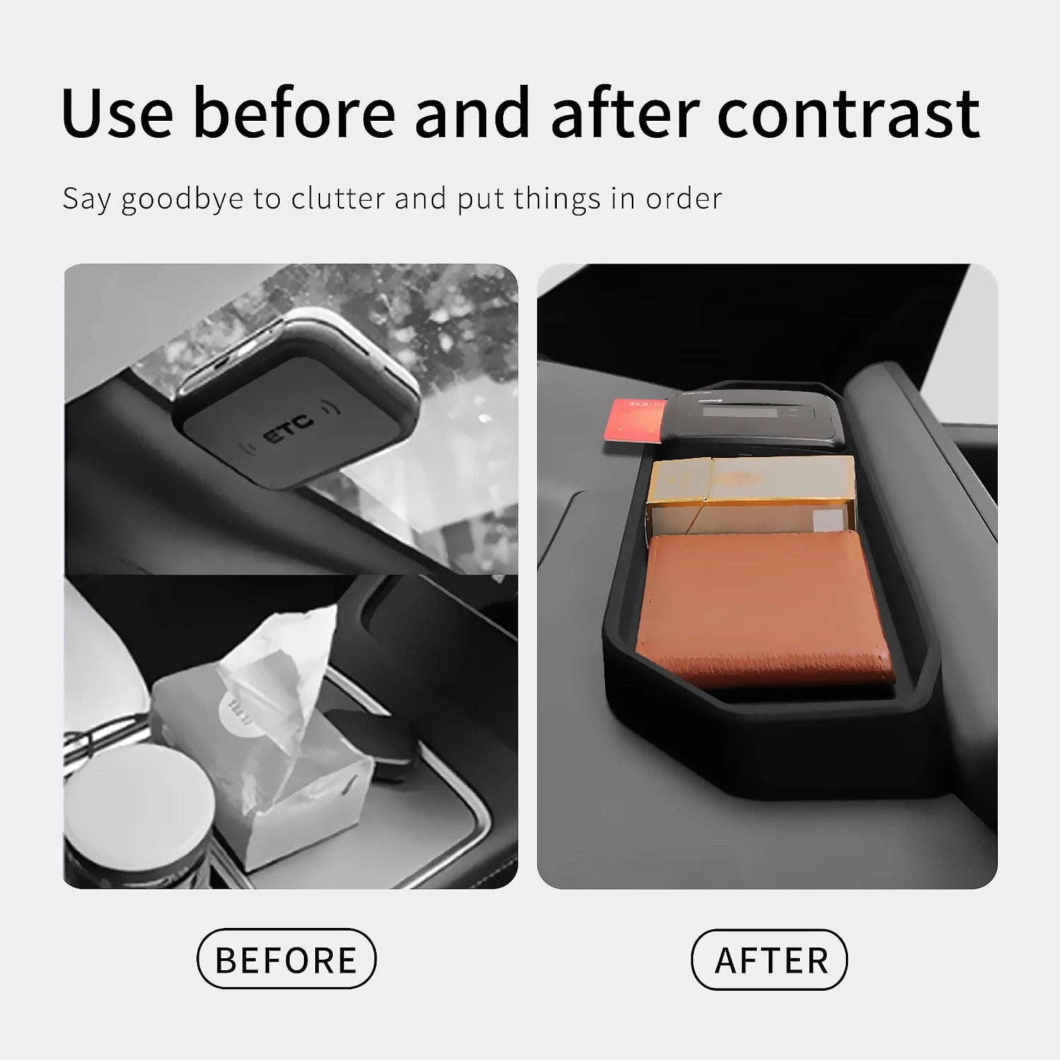 Car Armrest Storage Box Lower Center Console Organizer Cup Holder Storage Box Wireless Charger Panel Mat For KIA EV9 2024 2025