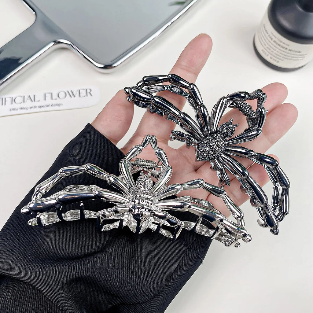 Personality Gothic Metal Clasp Ghost Y2K Spider Hair Claws Cool
