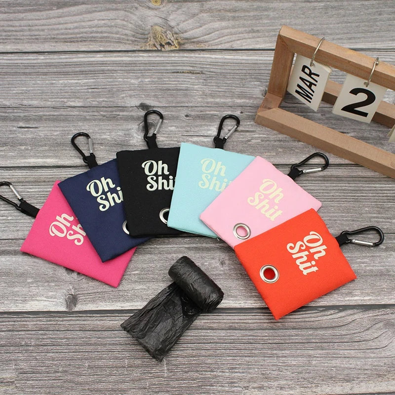 Fun Portable Pet Poop Storage Bag Metal Hanging Buckle Garbage Bag Poop Dispenser Pet Dog Poop Bag Pet Cat Cleaning Accessories