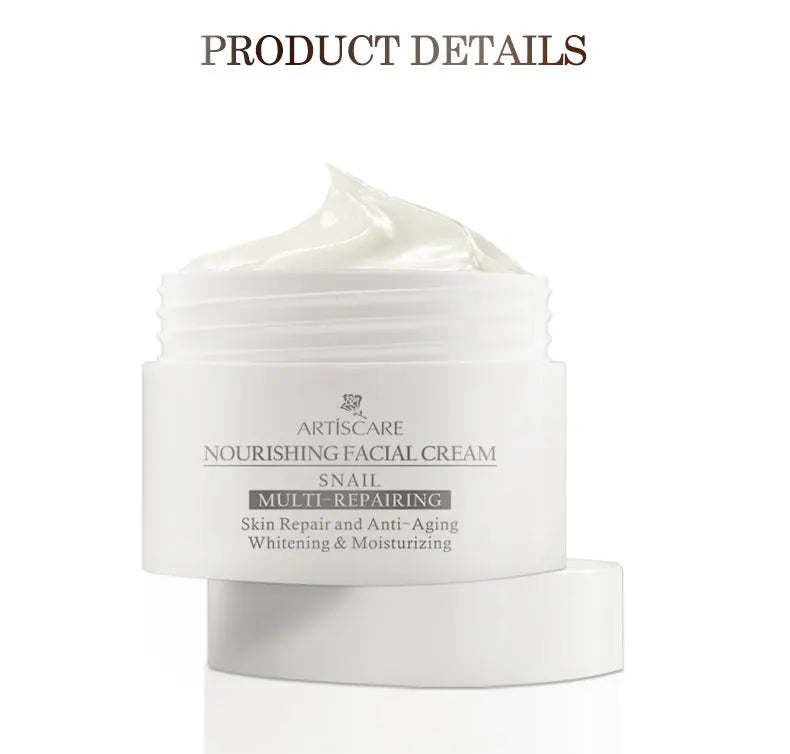 ARTISCARE Snail Repair Face Cream + Peptide Facial Cream 2Pcs for Moisturizing and Nourishing Skin Care