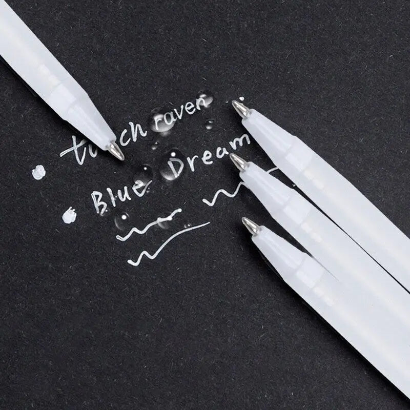 3/5pcs/10pcs Set 0.8mm Highlight Marker Pen White Ink Gel