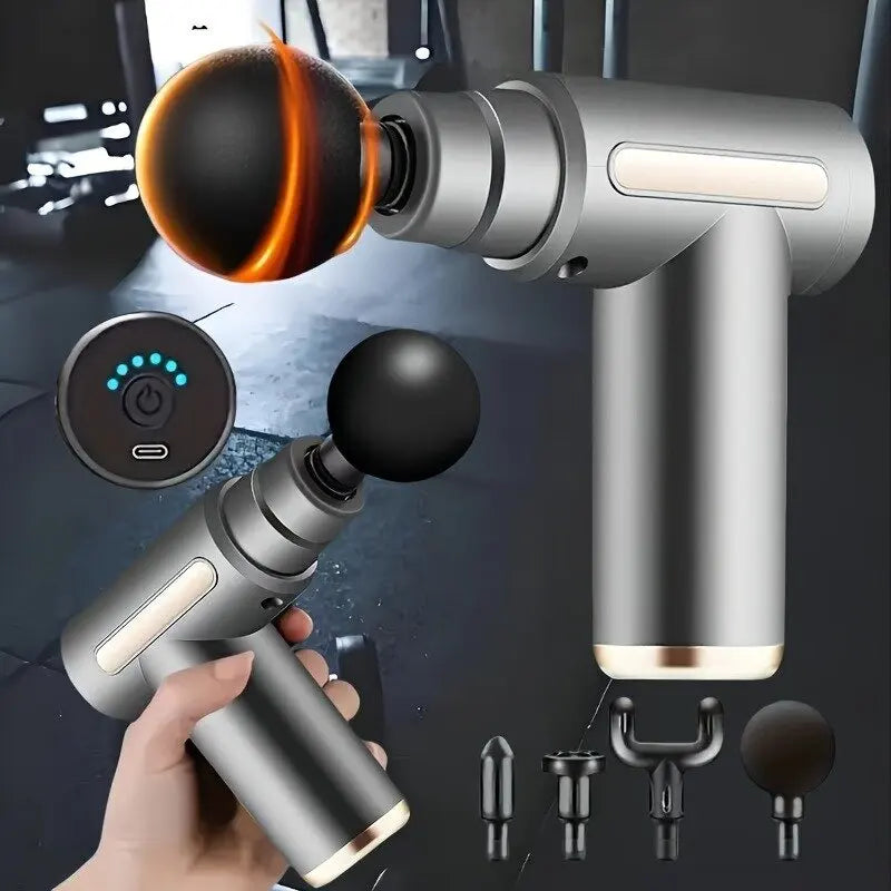 Muscle Relaxation Mini Massage Gun, Suitable For Full-Body And Arm And Back Massage. Mini And Compact, Portable, Type-C Charging, Handheld Electric Muscle Massager To Relax Muscles After Exercise And Fitness