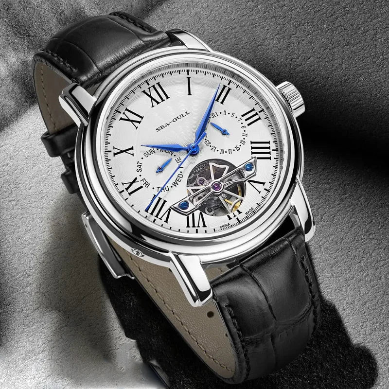 Seagull Luxury Watch Business Waterproof Male Clock Date Stainless