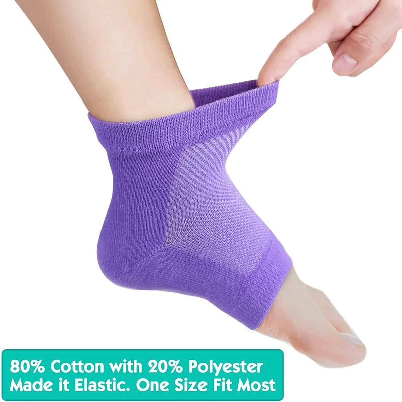 Heel Socks Feet Skin Care Colorful Silicone Moisturizing Gel Cracked Dry Heel Repair Protectors Plantar Fasciitis Inserts Pads