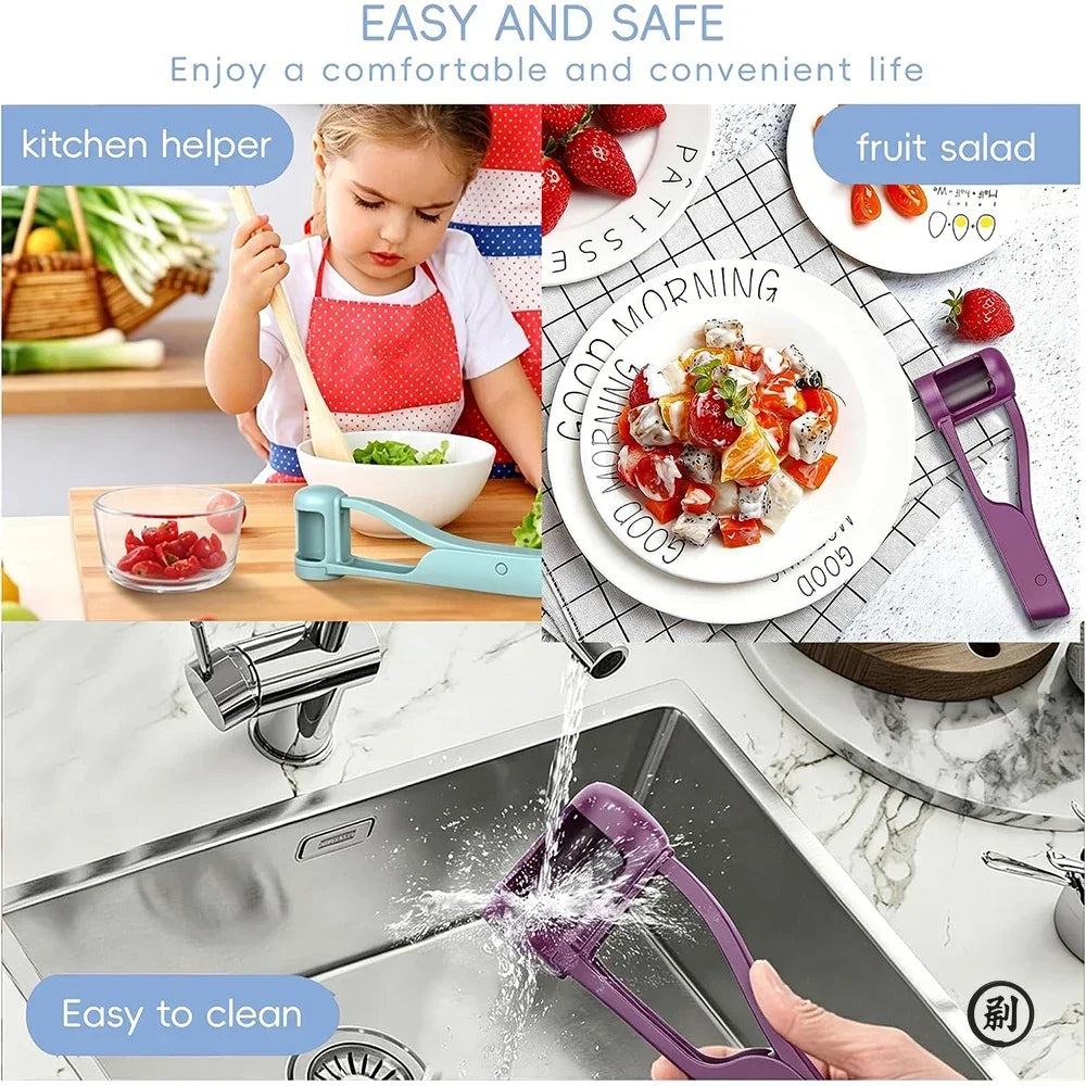 Grape & Tomato Cutter – One Second Quarter Slicer for Toddlers, Strawberry, Cherry Tomato, Kitchen Tool