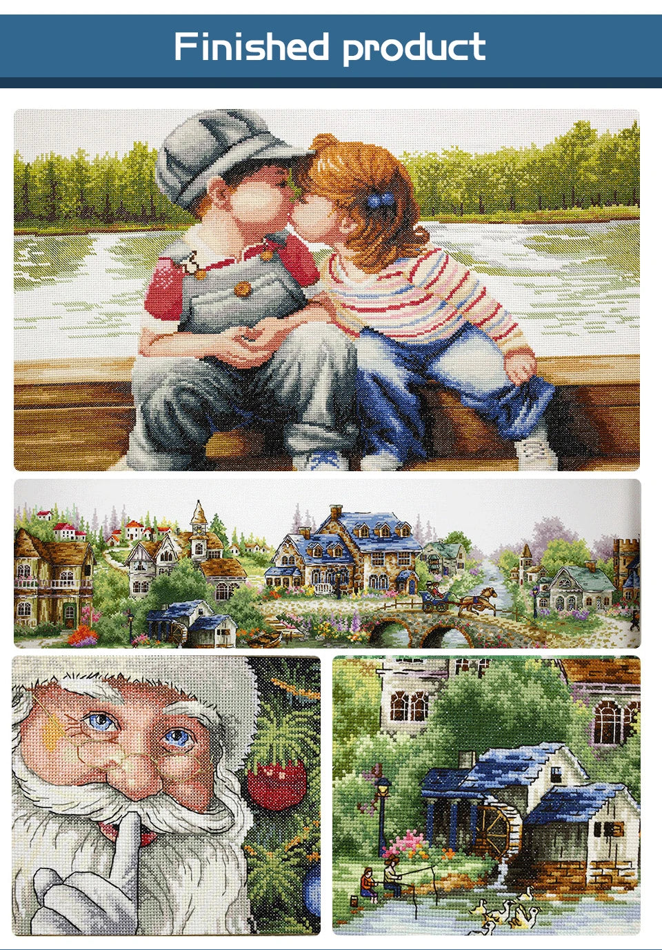 Garden Girl DIY Character Floral Patterns Cross Stitch Kits 14 16 11CT White Canvas Printed Fabric Embroidery Home Decor Crafts