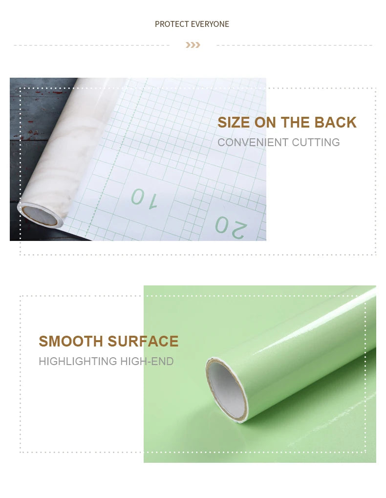 PVC DIY Waterproof Oil-proof Wall Stickers Self-Adhesive Marble Wallpaper Cabinets Countertop Bathroom Desktop Renovation Films