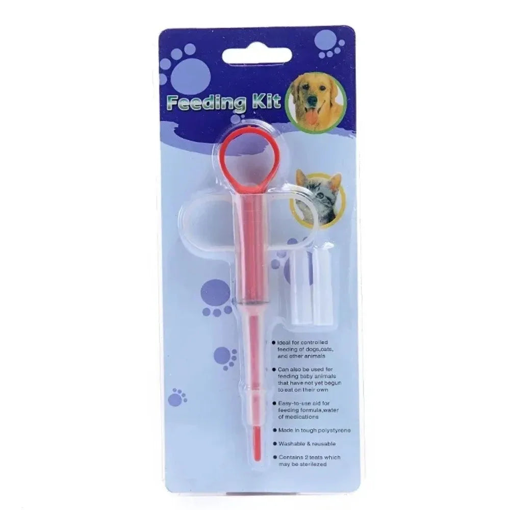 Pet Pills Applicator Cats Dogs Syringe Medicine Feeder Insect Repellent Supplies Can Clip Pills Cats and Dogs Pet Water Feeder