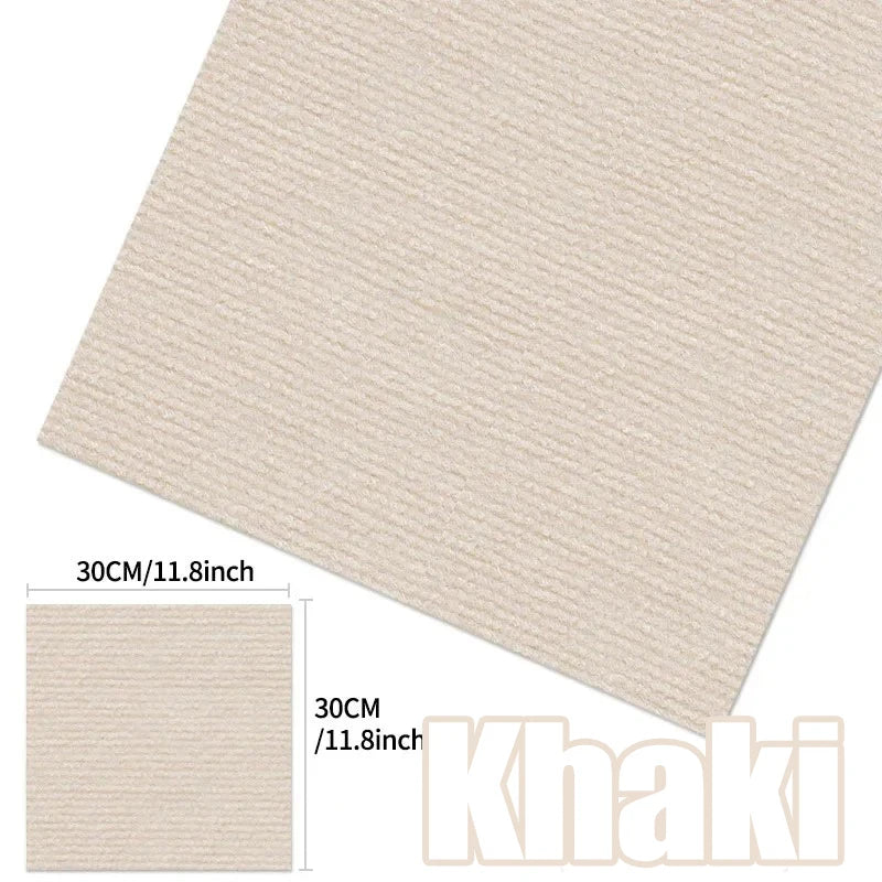 Self Adhesive Carpet Floor Tiles Sticker Square Rugs Peel and Stick Mat DIY Flooring for Kitchen Dining Room Bedroom Home Decor
