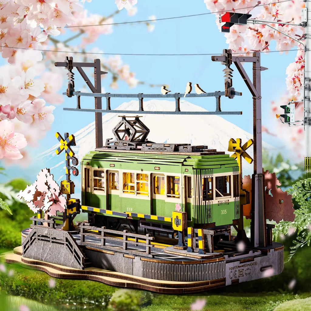 Rolife Wooden 3D Puzzle Sakura Journey Tram DIY Model