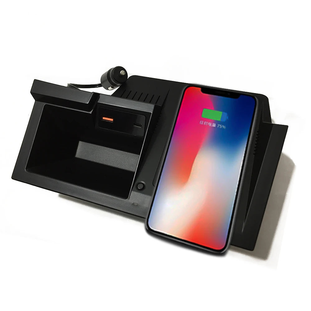 15w Wireless Charger For Mazda CX-5 CX5 2017 2018 2019 2020 2021 Fast charging pad phone holder car storage box interior tuning