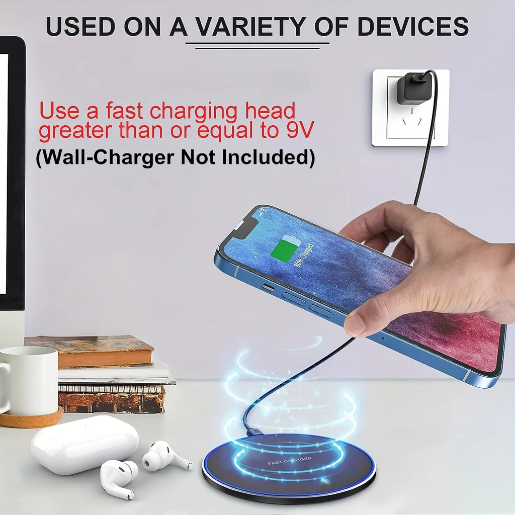 30W Wireless Charger Stand Pad Mobile Phone Fast Charging Station for iPhone17 16 15 14 13 Pro XR 8 XS Max Samsung Note Xiaomi